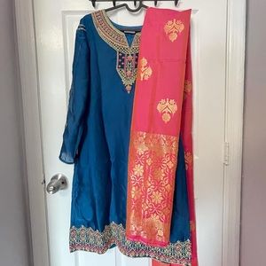 Beautiful Blue 3-Pc Indian Suit 💙